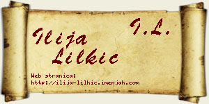 Ilija Lilkić vizit kartica